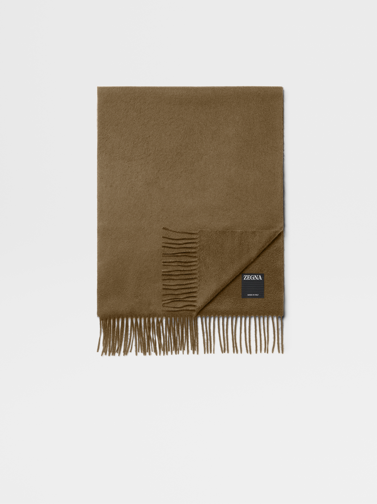 Beige Cashmere and Vicuna Scarf
